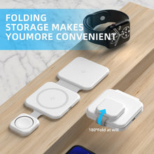 Load image into Gallery viewer, 3-in-1 Magnetic Foldable Wireless Charger – Compact Travel Pad