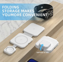 Load image into Gallery viewer, 3-in-1 Magnetic Foldable Wireless Charger – Compact Travel Pad