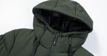 Load image into Gallery viewer, USB Heated Jacket – 3 Heat Levels, Hooded Winter Coat