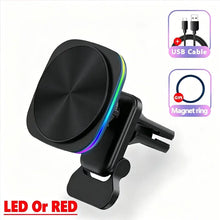 Load image into Gallery viewer, RGB Magnetic Car Phone Mount – 15W Wireless Charger, 360° Rotation