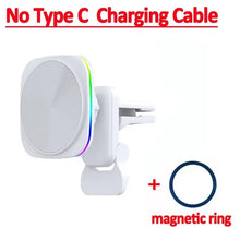 Load image into Gallery viewer, RGB Magnetic Car Phone Mount – 15W Wireless Charger, 360° Rotation