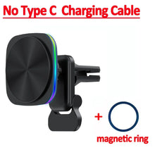 Load image into Gallery viewer, RGB Magnetic Car Phone Mount – 15W Wireless Charger, 360° Rotation