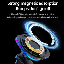 Load image into Gallery viewer, RGB Magnetic Car Phone Mount – 15W Wireless Charger, 360° Rotation
