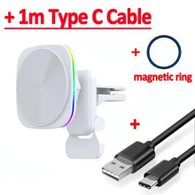 Load image into Gallery viewer, RGB Magnetic Car Phone Mount – 15W Wireless Charger, 360° Rotation