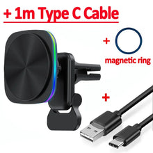 Load image into Gallery viewer, RGB Magnetic Car Phone Mount – 15W Wireless Charger, 360° Rotation