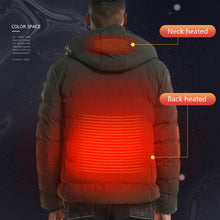 Load image into Gallery viewer, USB Heated Jacket – 3 Heat Levels, Hooded Winter Coat