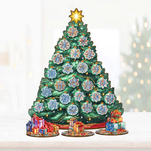Load image into Gallery viewer, Wooden Christmas Tree Advent Calendar – 27-Piece Ornament Set by G.DeBrekht