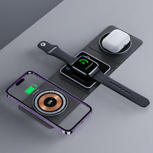 Load image into Gallery viewer, 3-in-1 Magnetic Foldable Charging Station – Transparent Design