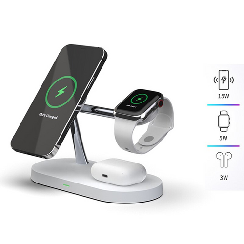 3 in 1  Magnetic Wireless Charger Station / Holder for iPhone 14Plus/13/12Pro Max Charge fast for Apple Watch Airpods pro