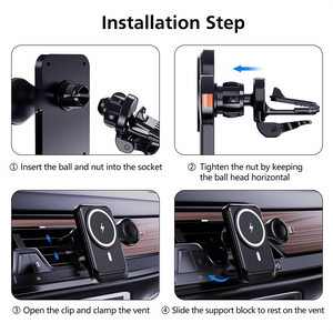 2 in 1 Fast Magnetic Wireless Charger For Car Charging Holder