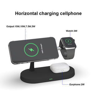 3 in 1  Magnetic Wireless Charger Station / Holder for iPhone 14Plus/13/12Pro Max Charge fast for Apple Watch Airpods pro