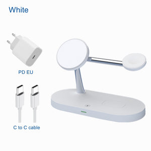 3 in 1  Magnetic Wireless Charger Station / Holder for iPhone 14Plus/13/12Pro Max Charge fast for Apple Watch Airpods pro