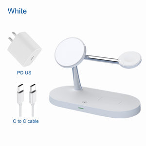 3 in 1  Magnetic Wireless Charger Station / Holder for iPhone 14Plus/13/12Pro Max Charge fast for Apple Watch Airpods pro