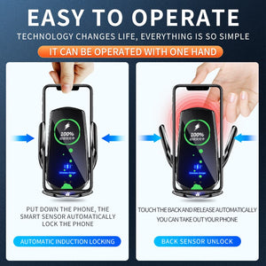 Fast Car Wireless Charger for iPhone / Samsung  with Sensor Infrared induction