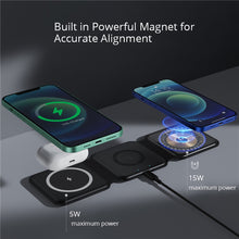 Load image into Gallery viewer, Fast 15W Foldable Magnetic Wireless Chargers for iPhone / Apple Watch / AirPods